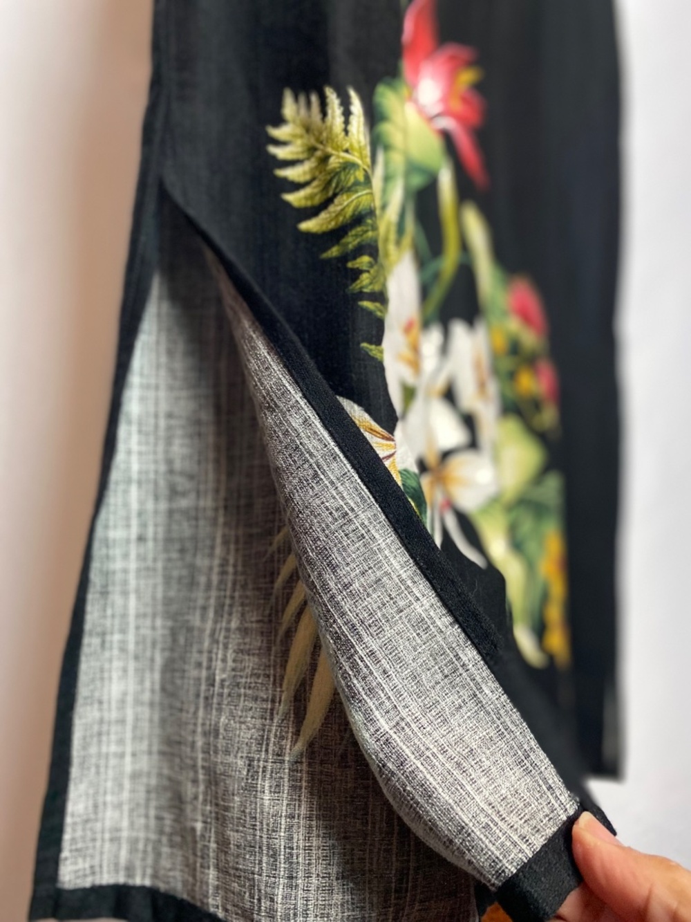 Vintage Young Hawaii by Iolani Tropical Print Maxi Dress with Side Slits XL - Picture 8 of 13